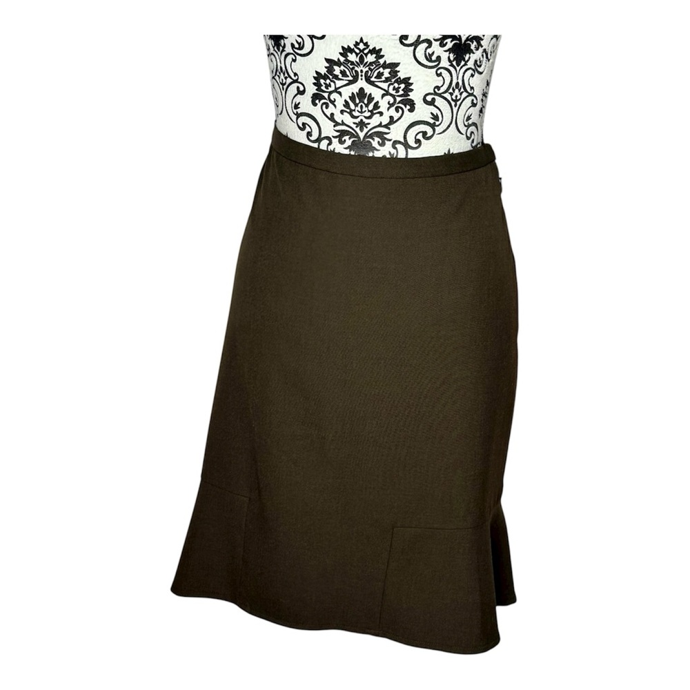 The Limited Stretch Peplum Brown Skirt Size 10